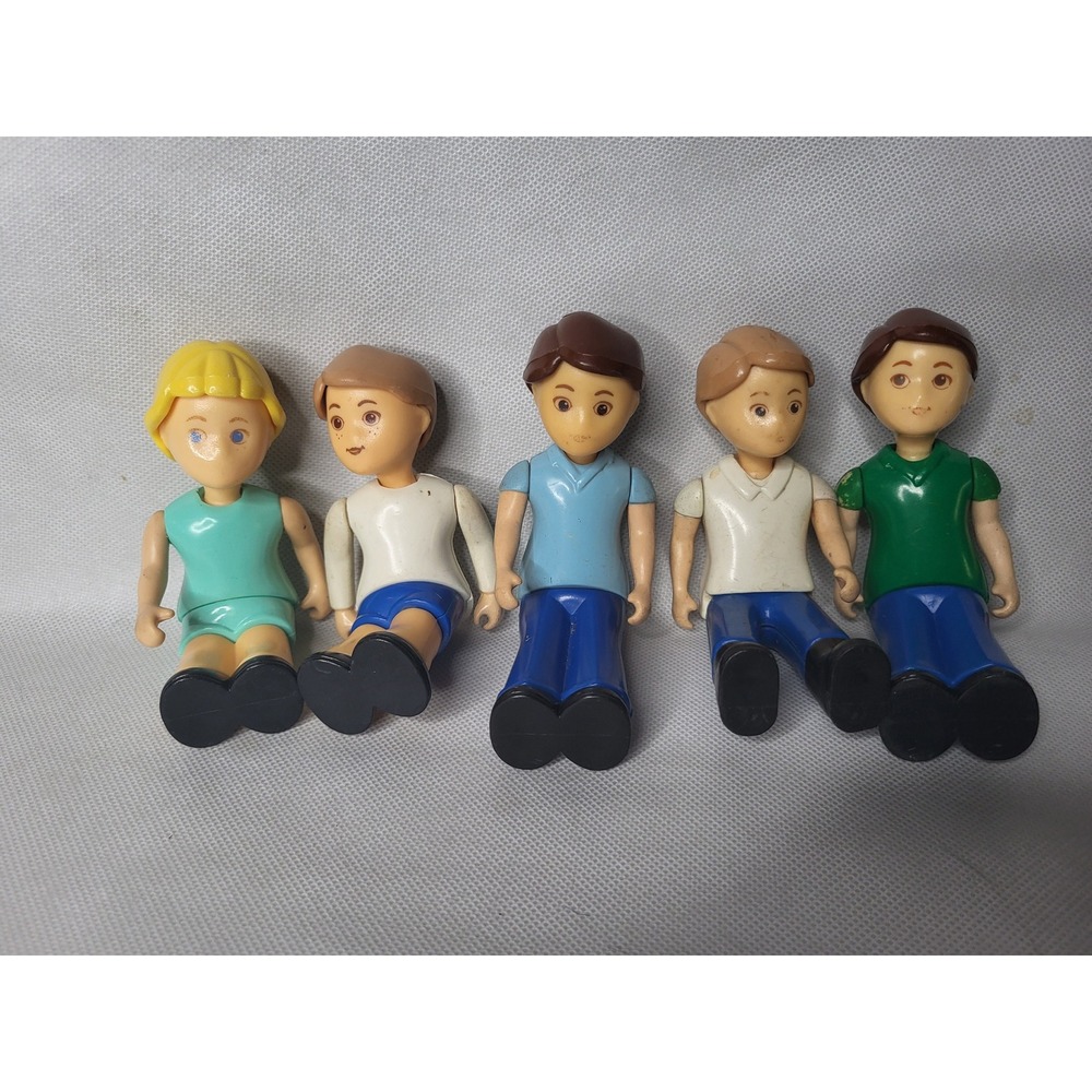 Lot Vintage Little Tikes Dollhouse Figures People Mom Dad Boy Family Flaws - Picture 2 of 3